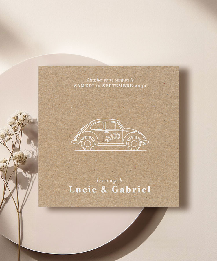 Faire part de mariage 2cv